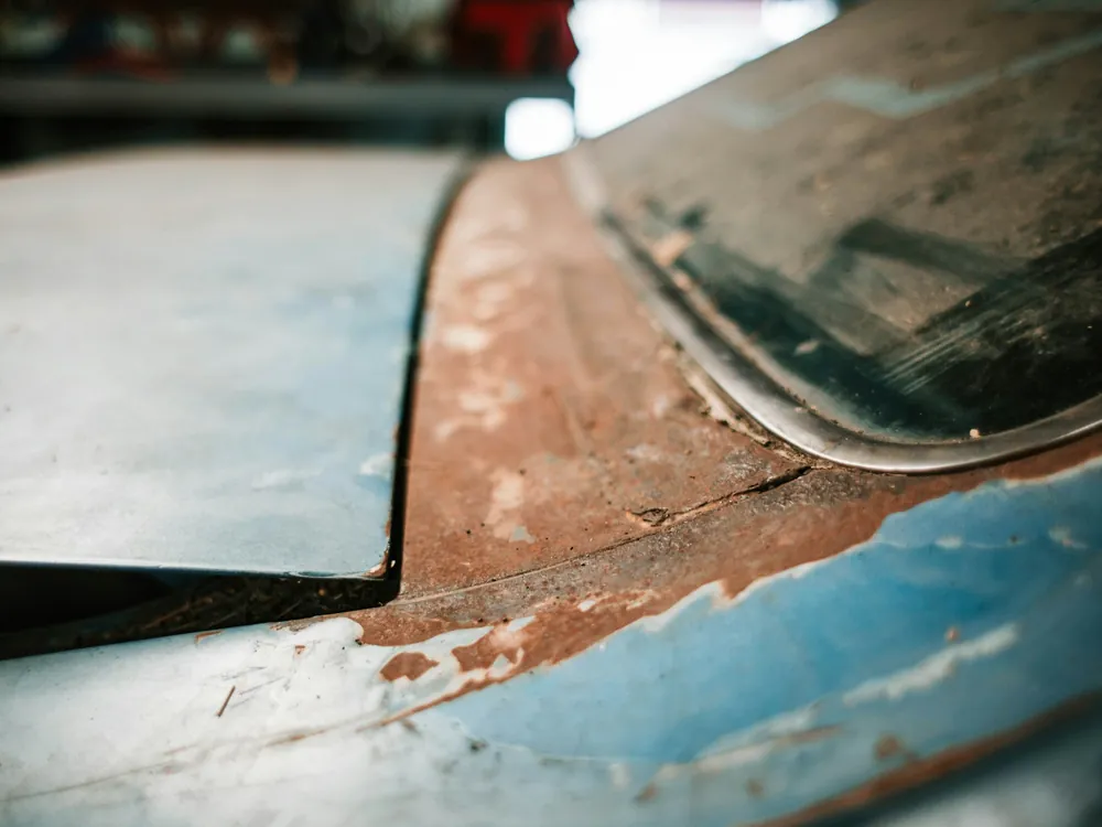 Rust on a car panel