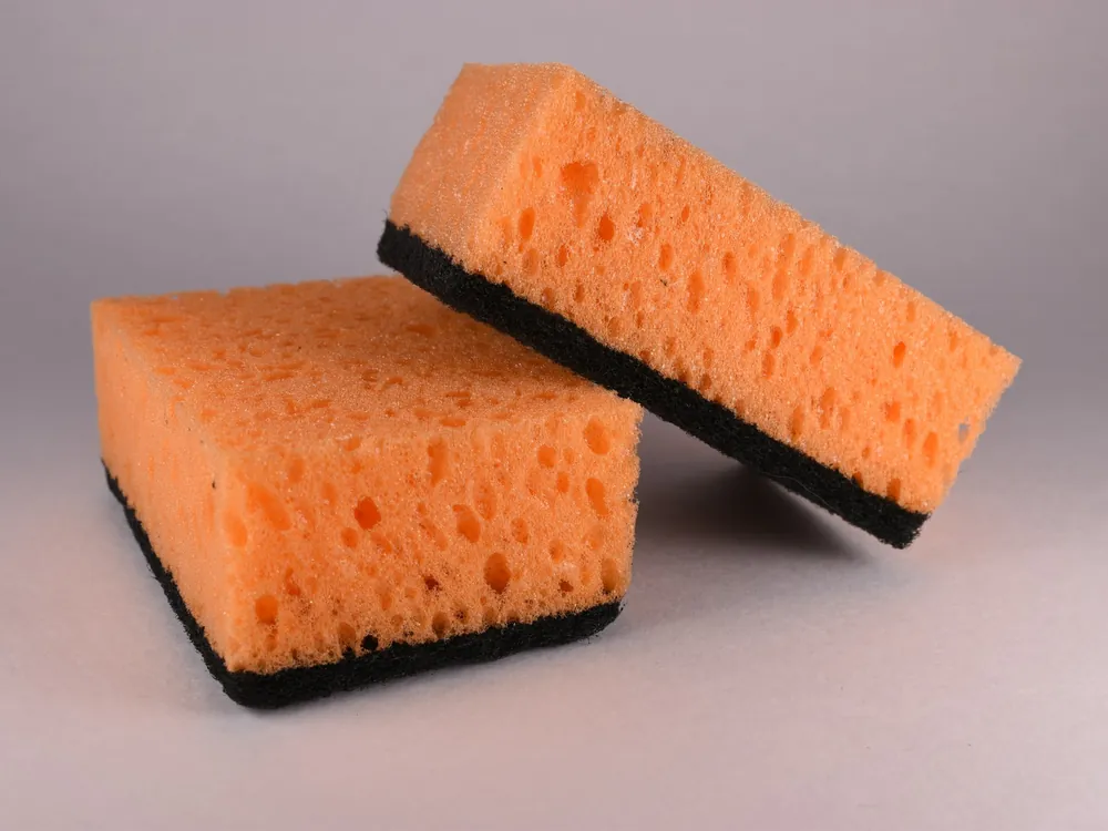 Two car wash sponges