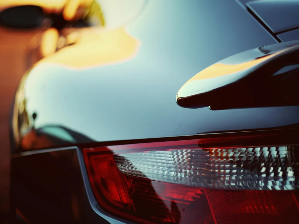 A car tail light up close