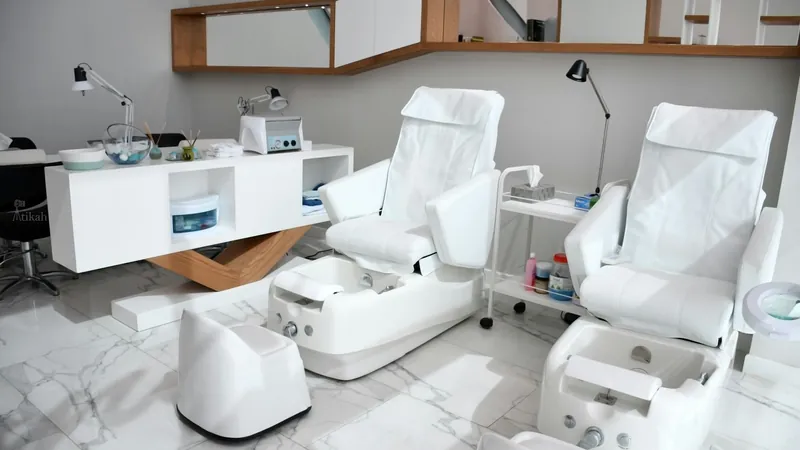 Pedicure chairs in a salon