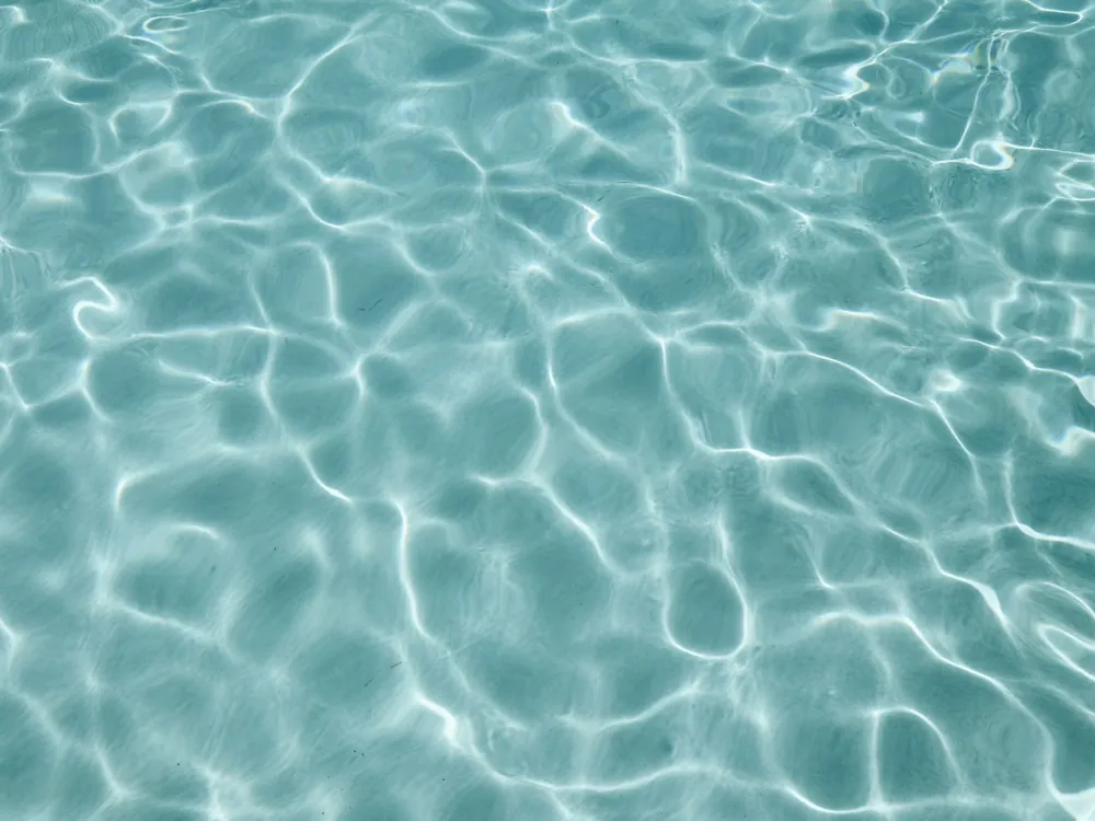 Clear blue pool water
