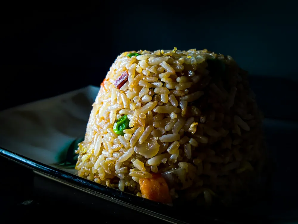 A plate of fried rice