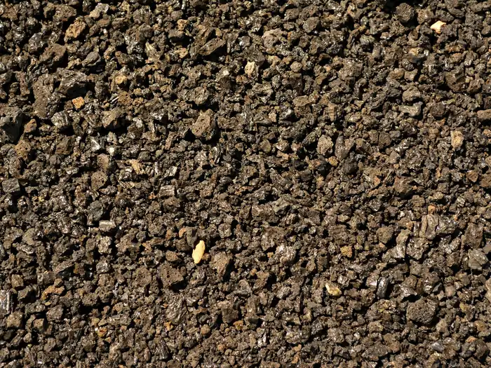 Graded soil up close