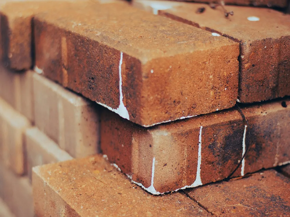 A corner of red brick