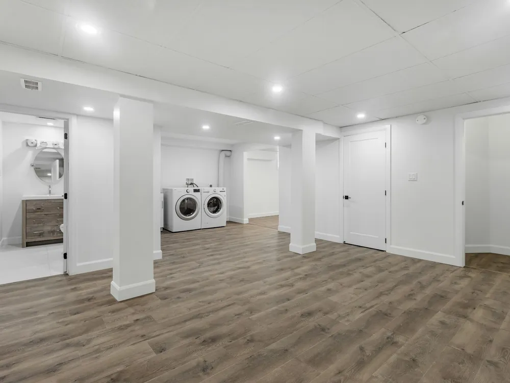 A finished basement