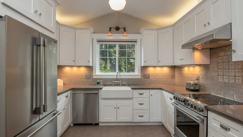 A renovated white kitchen