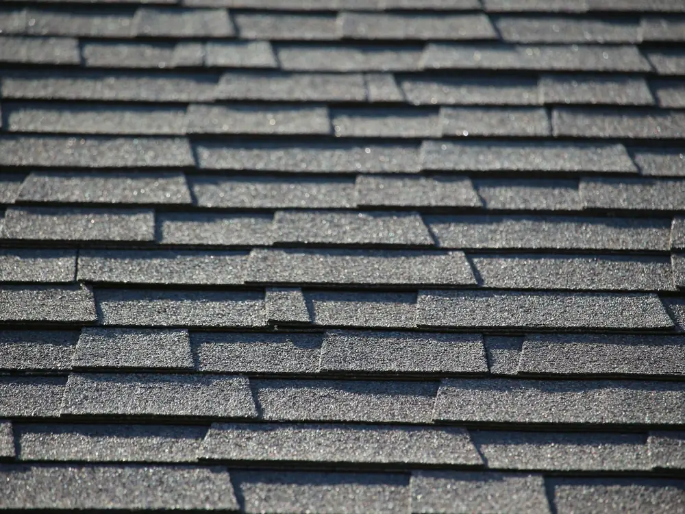 Asphalt shingles up close